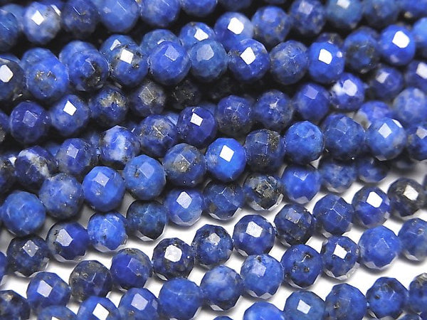 Faceted Round, Lapis lazuli Gemstone Beads
