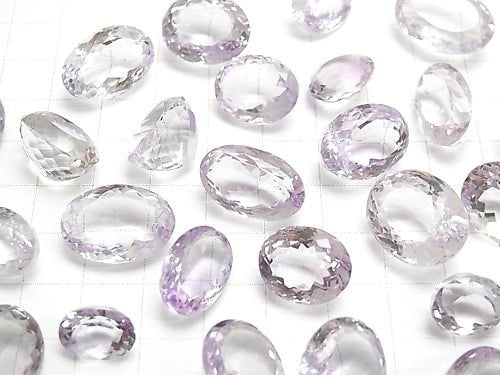 [Video] High Quality Pink Amethyst AAA Undrilled Oval Faceted Size Mix 3pcs