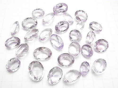 [Video] High Quality Pink Amethyst AAA Undrilled Oval Faceted Size Mix 3pcs