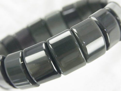 Accessories, Bracelet, Obsidian, Rectangle Gemstone Beads