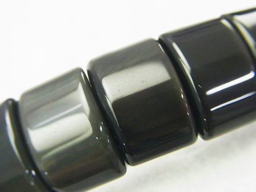 Mexico Rainbow Obsidian AAA 2 Hole Rectangle 15x10x6mm 1strand (Bracelet)