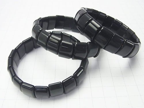 Mexico Rainbow Obsidian AAA 2 Hole Rectangle 15x10x6mm 1strand (Bracelet)