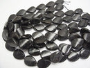 Nuummite  Vertical Hole Twist Pear shape 25x18x6mm half or 1strand beads (aprx.14inch/34cm)