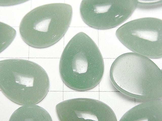 Green Aventurine Pear shape Cabochon 18x13mm 3pcs $4.79!