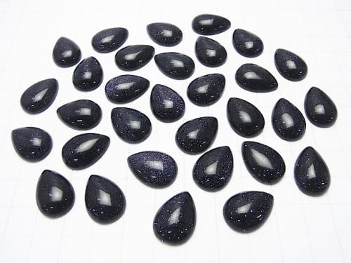 [Video] Blue Golden Sand Stone  Pear shape  Cabochon 18x13mm 3pcs