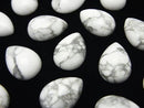 [Video] Howlite Magnesite  Pear shape  Cabochon 18x13mm 3pcs