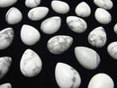 [Video] Howlite Magnesite  Pear shape  Cabochon 18x13mm 3pcs