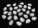 [Video] Howlite Magnesite  Pear shape  Cabochon 18x13mm 3pcs