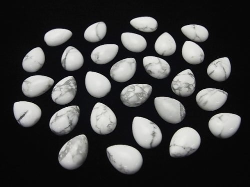 Howlite Magnesite  Pear shape  Cabochon 18x13mm 3pcs $4.79!