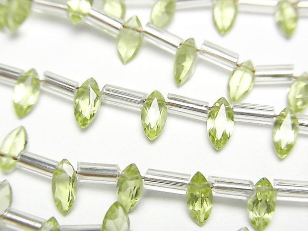 [Video] High Quality Peridot AAA- Marquise Faceted 6x3x2mm 1strand (26pcs )