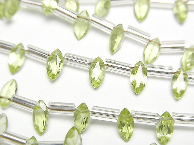 [Video] High Quality Peridot AAA- Marquise Faceted 6x3x2mm 1strand (26pcs )