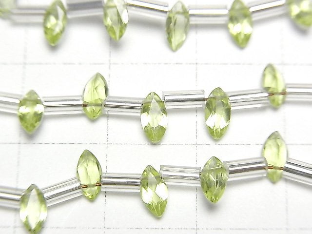 [Video] High Quality Peridot AAA- Marquise Faceted 6x3x2mm 1strand (26pcs )