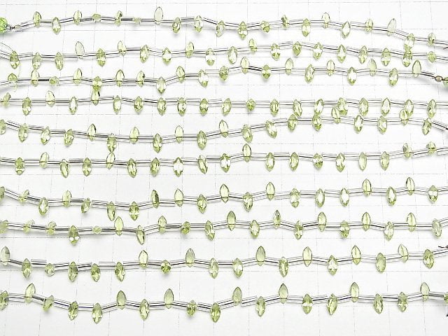 [Video] High Quality Peridot AAA- Marquise Faceted 6x3x2mm 1strand (26pcs )