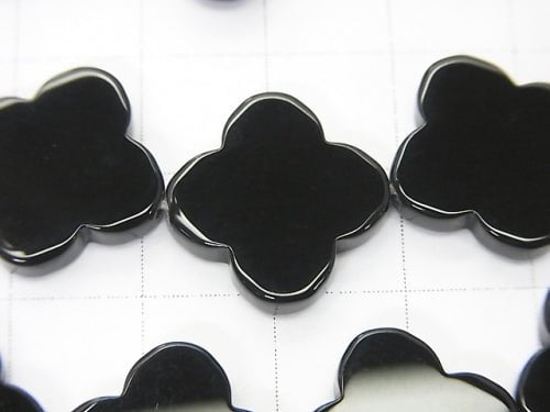 Onyx flower motif 16x16mm 1/4 or 1strand beads (aprx.15inch/37cm)