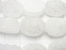 [Video]Druzy Quartz Oval 14x10mm AB coating half or 1strand beads (aprx.7inch/17cm)