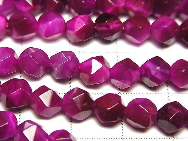 [Video] Pink Color Tiger's Eye AA+ 20Faceted Round 6mm 1strand beads (aprx.14inch / 35cm)