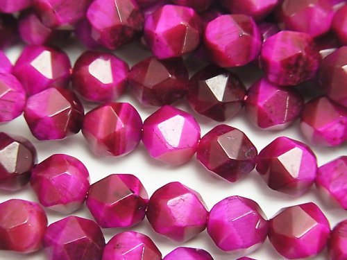 Faceted Round, Tiger's Eye Gemstone Beads