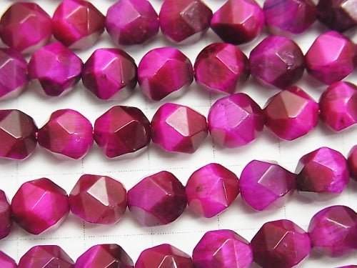 1strand $9.79! Pink Color Tiger's Eye AA + 24Faceted Round 8mm 1strand beads (aprx.15inch / 36cm)