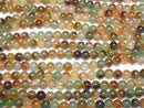 [Video] Green x Red color Chalcedony Round 6mm 1strand beads (aprx.15inch/36cm)