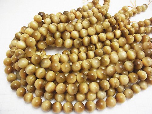 [Video] Golden Tiger's Eye AAA Round 12mm 1/4 or 1strand beads (aprx.15inch / 36cm)