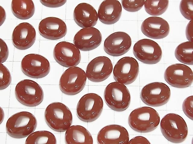 [Video] Red Agate AAA Oval Cabochon 12x10mm 4pcs