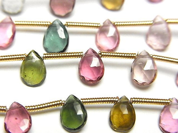 Pear Shape, Rose, Tourmaline Gemstone Beads