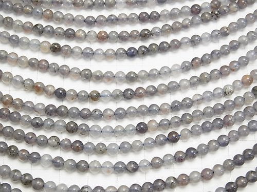 [Video] 1strand $6.79! Blood Shot Iolite AA Round 4mm 1strand beads (aprx.15inch / 38cm)