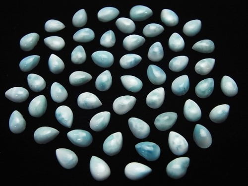 10pcs $11.79! Larimar Pectolite AA++ Pear shape  Cabochon 6x4mm 10pcs