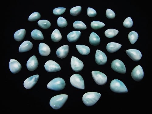 Larimar Pectolite AA++ Pear shape  Cabochon 10x7mm 5pcs