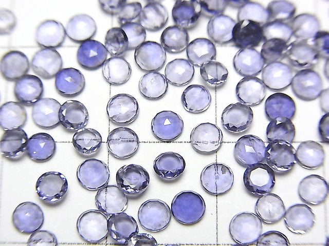 [Video] High Quality Iolite AAA Rose Cut  Round 3x3mm 10pcs $2.79!