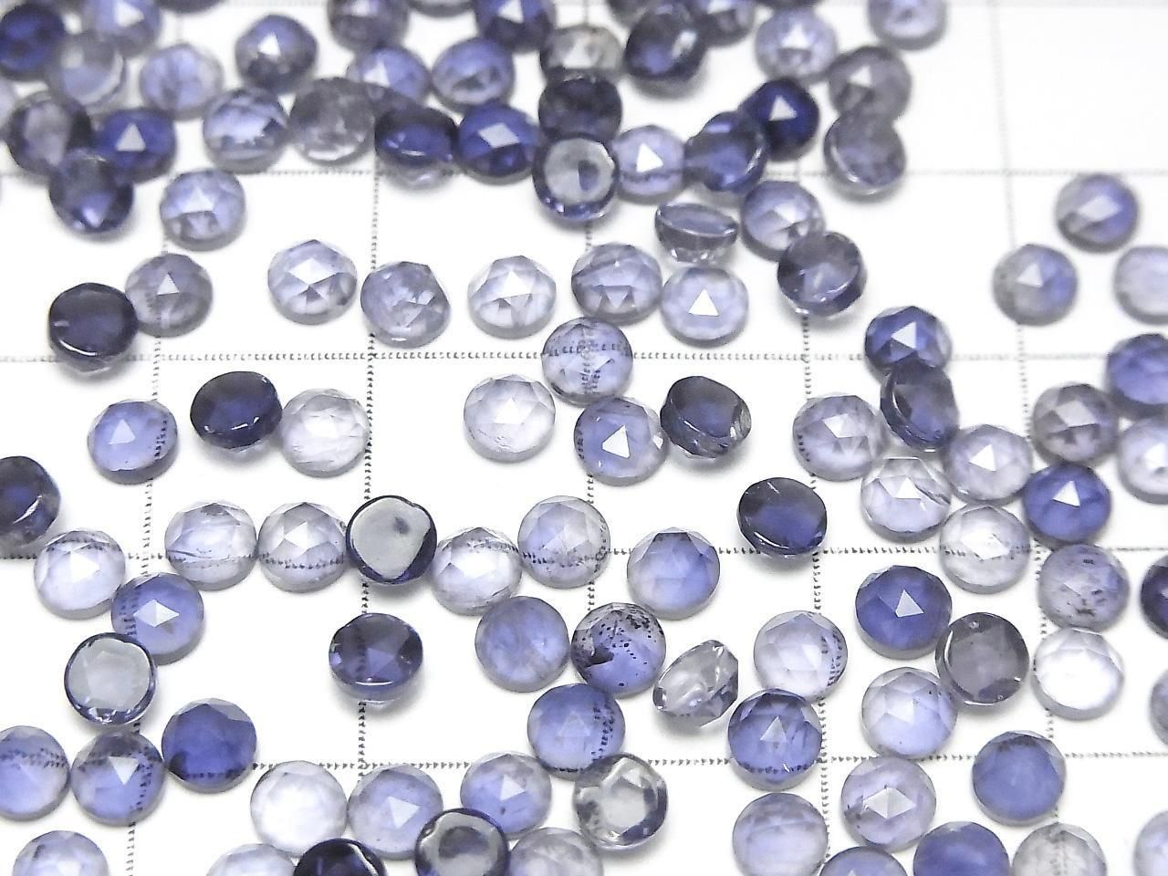 Hochwertiger Iolith AAA Rose Cut Rund 4x4mm 10Stücke 6,79 $!