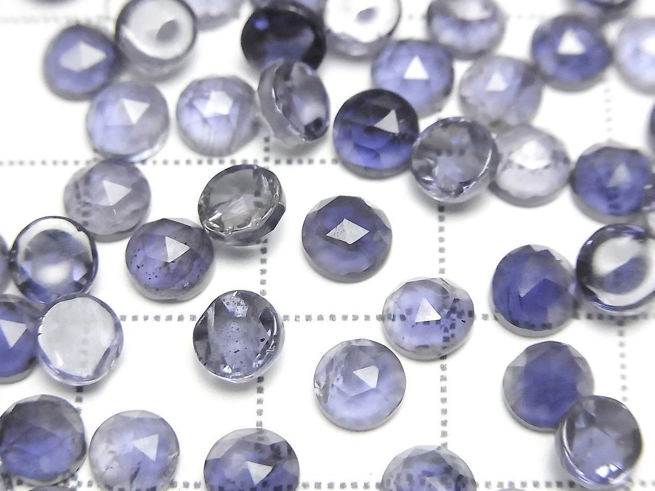 高品質堇青石 AAA 玫瑰式切割圓形 5x5mm 10顆 $12.99！