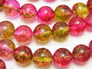 [Video] Watermelon Crystal Round 10mm half or 1strand beads (aprx.15inch / 38cm)