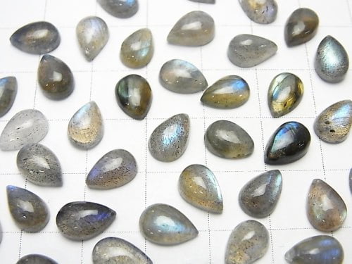 Labradorite AA++ Pear shape  Cabochon 9x6mm 5pcs $6.79!