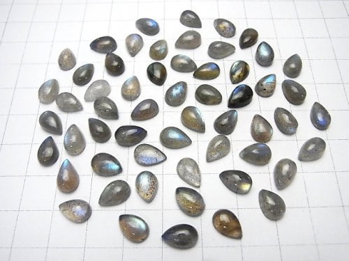 Labradorite AA++ Pear shape  Cabochon 9x6mm 5pcs $6.79!