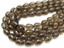 [Video] Smoky Quartz AAA Vertical Hole Faceted Drop 18x13x13mm half or 1strand beads (aprx.14inch/35cm)