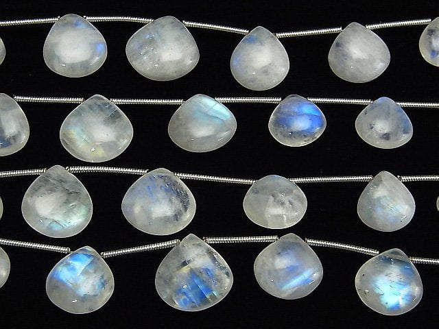 [Video] High Quality Rainbow Moonstone AA++ Chestnut (Smooth) 1strand beads (aprx.6inch / 14cm)