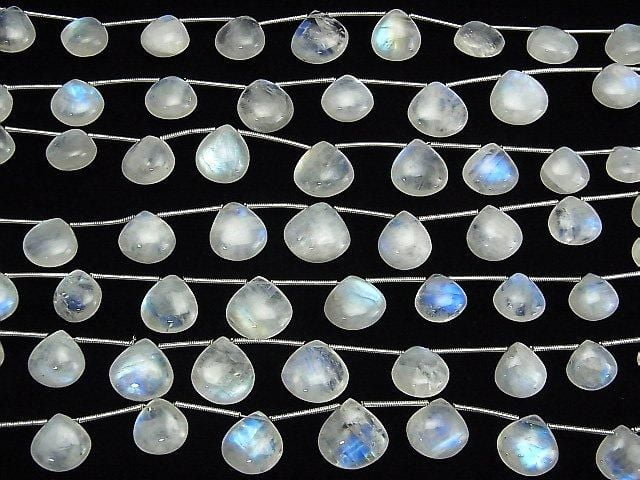 [Video] High Quality Rainbow Moonstone AA++ Chestnut (Smooth) 1-strand beads (approx. 6 inches/14 cm)