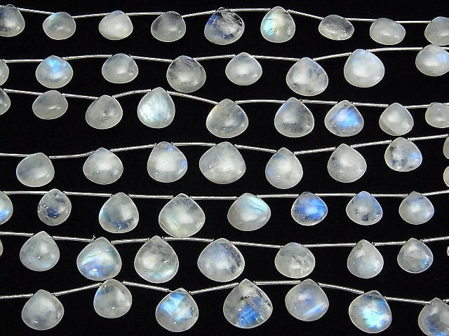 [Video] High Quality Rainbow Moonstone AA++ Chestnut (Smooth) 1strand beads (aprx.6inch / 14cm)