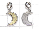 Meteorite Moon Motif Pendant 12x9x1.5mm Gold Silver925