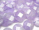 Coin, Lavender Amethyst Gemstone Beads