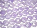 [Video] Lavender Amethyst AA++ Faceted Coin 16x16x7mm half or 1strand beads (aprx.15inch/37cm)