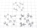 [Video] 4-Piece Silver925 Earstuds with Claws for Earring Frames and Backs for Cabochons [4mm][6mm][8mm] No Coating, 1 Pair (2 Pieces)