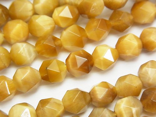 Faceted Round, Tiger's Eye Gemstone Beads