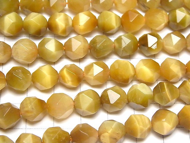 1strand $11.79! Golden Tiger's Eye AA + 20 Faceted Round 10mm 1strand beads (aprx.15inch / 36cm)