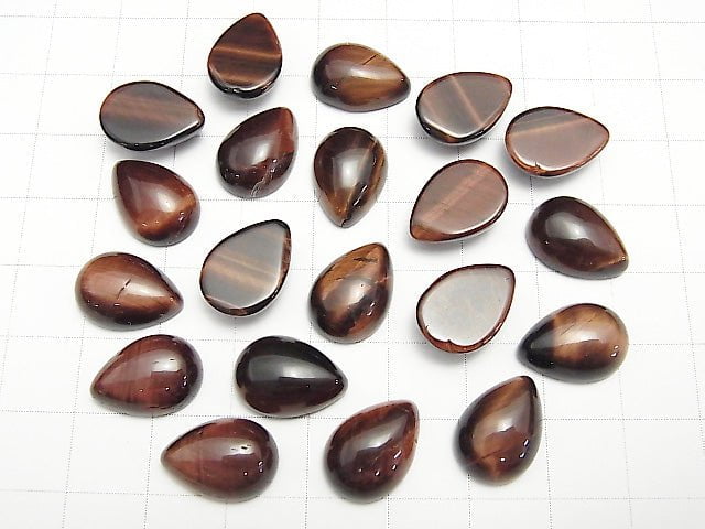 Red Tiger's Eye AA ++ Pear shape Cabochon 14x10mm 3pcs $3.79!