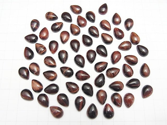 Red Tiger's Eye AA ++ Pear shape Cabochon 14x10mm 3pcs $3.79!