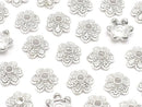 Metal parts bead cap 6x6x2mm silver color 10pcs