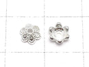 Metal parts bead cap 6x6x2mm silver color 10pcs