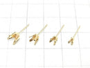 [Video] 14KGF 4pcs Claw Earstuds Earrings Frame [3mm][4mm][5mm][6mm] 2pairs (4 pieces)
